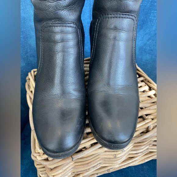 TORY BURCH Sullivan Knee High Black Leather Boots | Size 7 M | - Picture 14 of 15